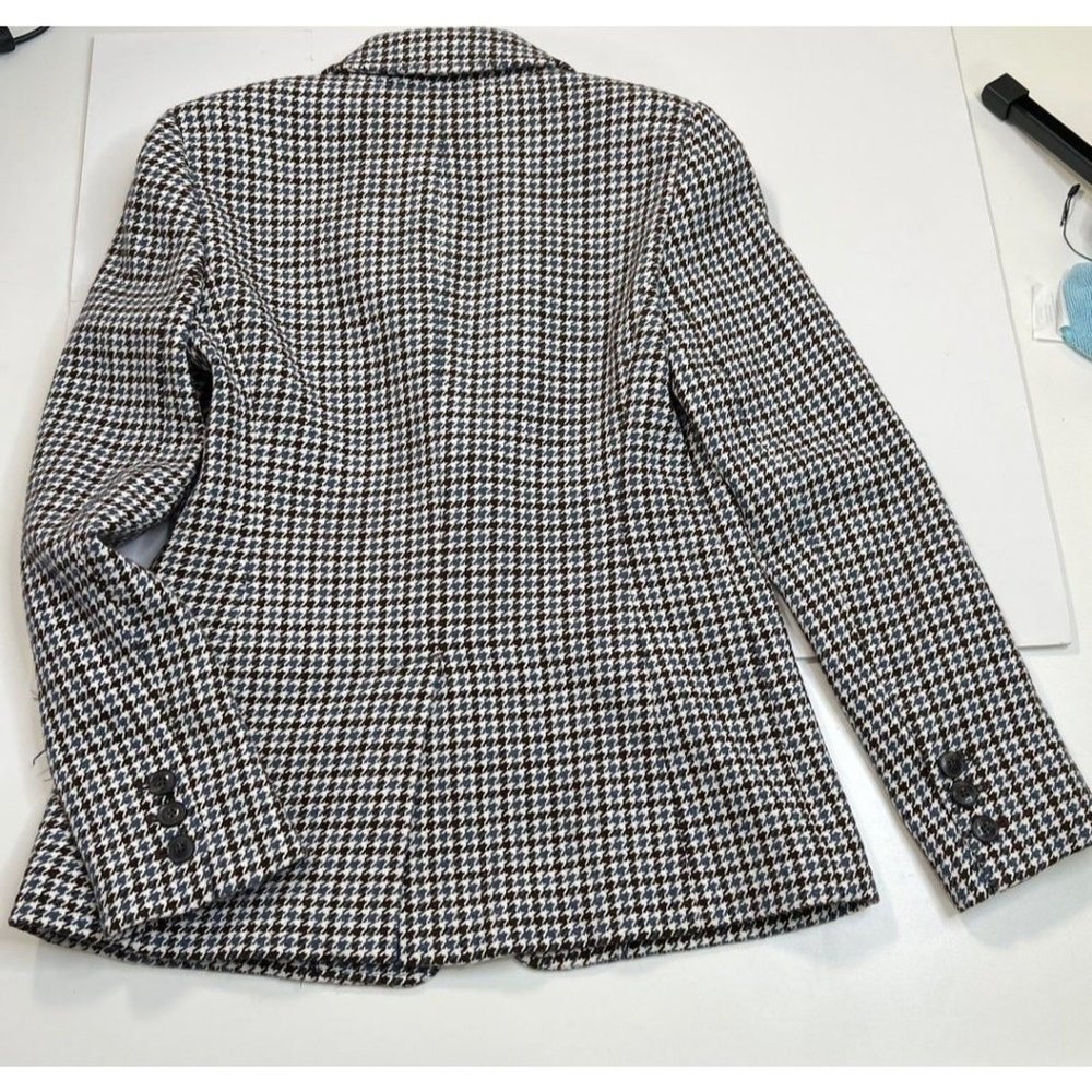 Kate Spade French Cream Pop Houndstooth Blazer Jacket Size 4 - Picture 6 of 12